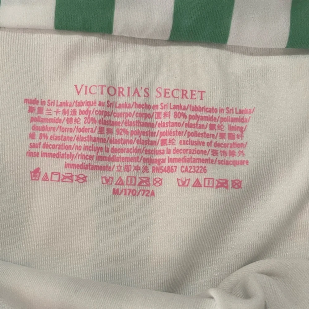Victoria’s Secret bikini with green and white stripes NWT Size M - Picture 10 of 10